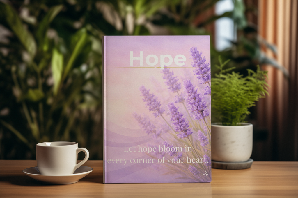 Hope, Inspirational Journal, 6"x9" College Ruled Motivational Blank Notebook, Paperback, Hardcover, Spiral Bound