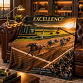 Excellence motivational quote sherpa blanket draped over a sofa