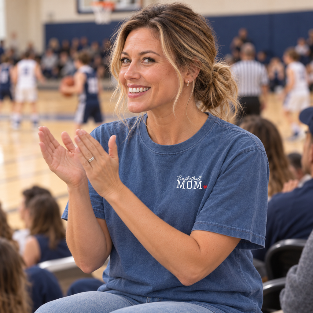 Personalized Basketball Family Jersey Shirt - Proud Today. Proud Always. | Mom, Dad, Nana, Coach & More | Custom Team Name, Number & Player Name | Comfort Colors Tee