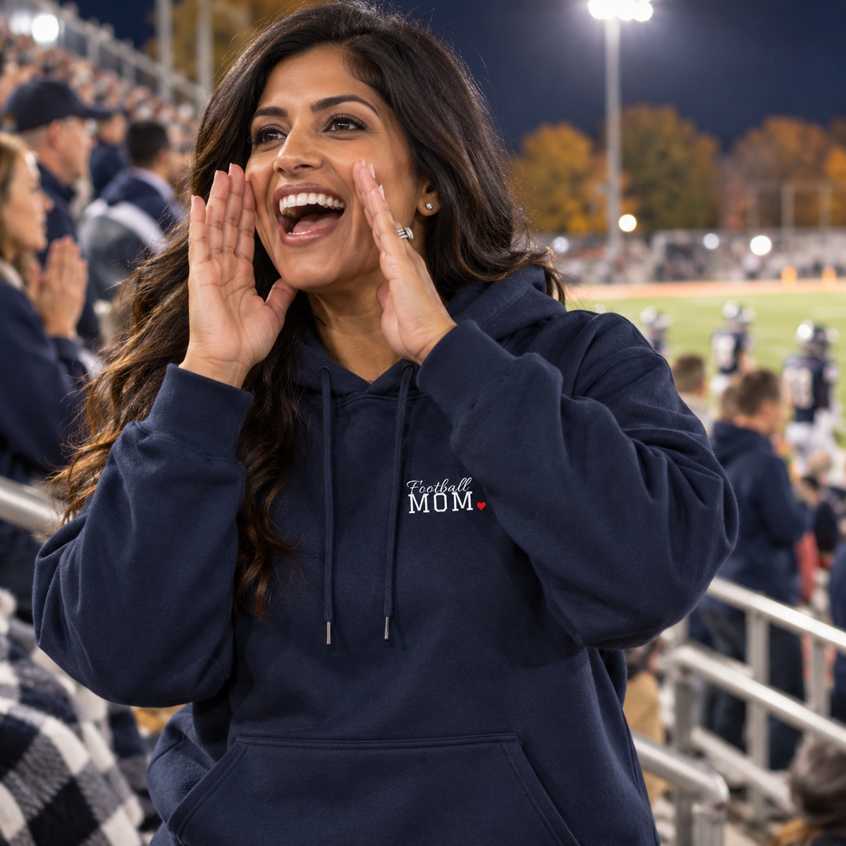 Personalized Football Family Jersey Hoodie - Proud Today. Proud Always. | Mom, Dad, Nana, Coach & More | Custom Team Name, Number & Player Name | Gildan Hoodie