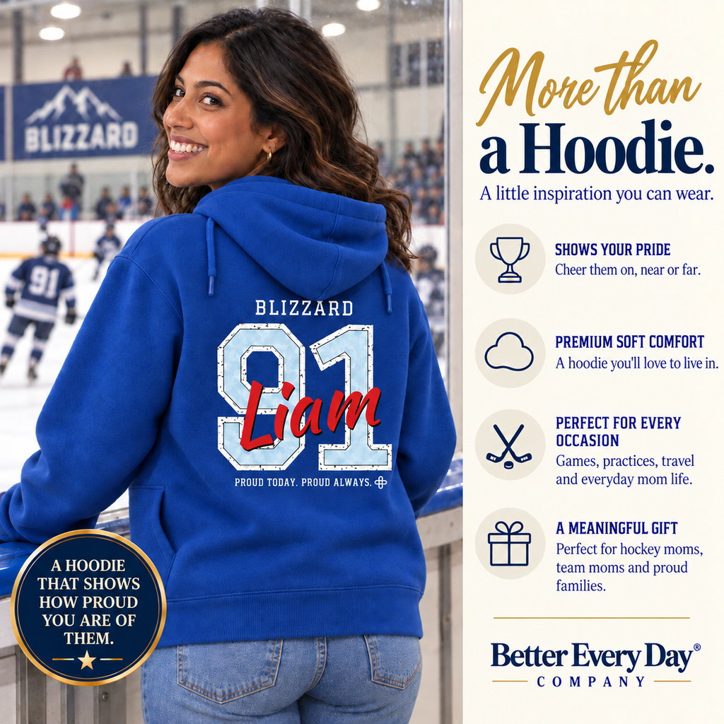 Personalized Hockey Family Jersey Hoodie - Proud Today. Proud Always. | Mom, Dad, Nana, Coach & More | Custom Team Name, Number & Player Name | Gildan Hoodie