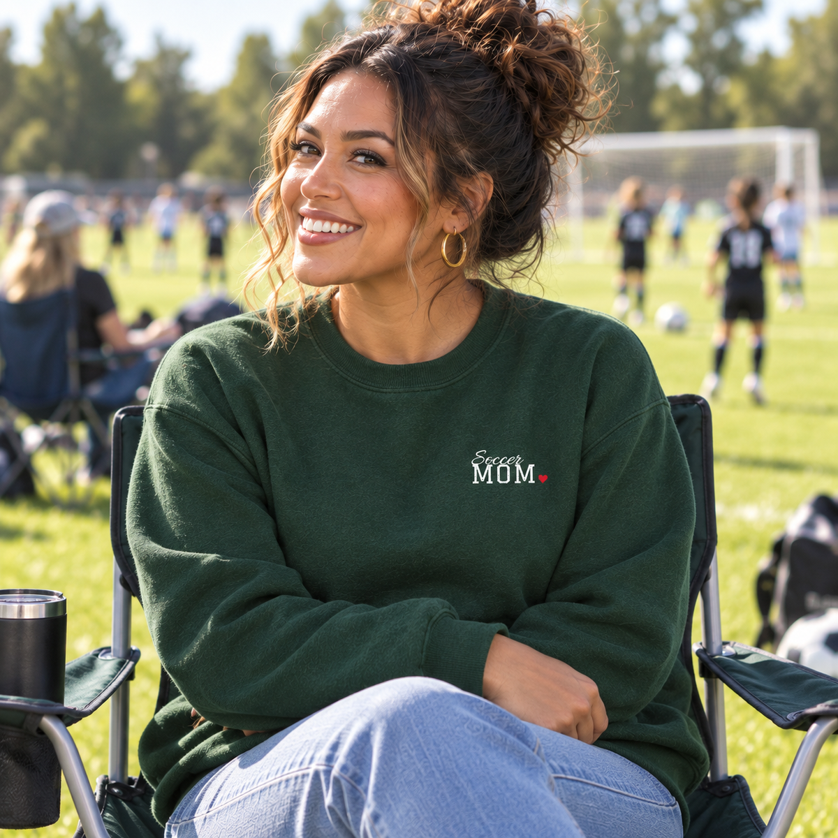 Personalized Soccer Family Jersey Sweatshirt - Proud Today. Proud Always. | Mom, Dad, Nana, Coach & More | Custom Team Name, Number & Player Name | Gildan Crewneck