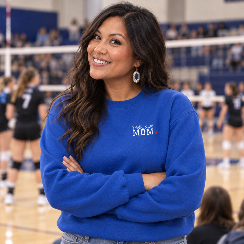 Personalized Volleyball Family Jersey Sweatshirt - Proud Today. Proud Always. | Mom, Dad, Nana, Coach & More | Custom Team Name, Number & Player Name | Gildan Crewneck
