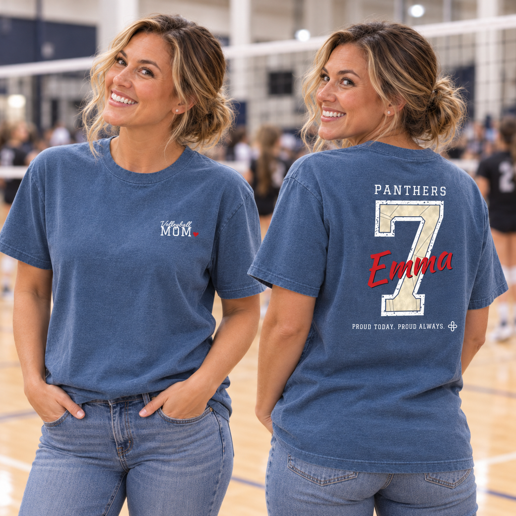 Personalized Volleyball Family Jersey Shirt - Proud Today. Proud Always. | Mom, Dad, Nana, Coach & More | Custom Team Name, Number & Player Name | Comfort Colors Tee