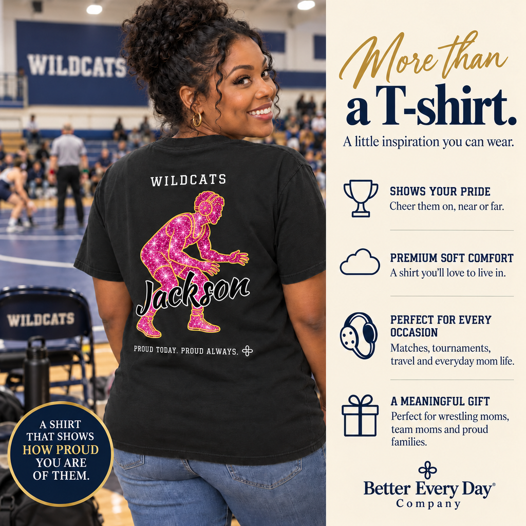 Personalized Wrestling Mom jersey tee with custom team name, number and player name