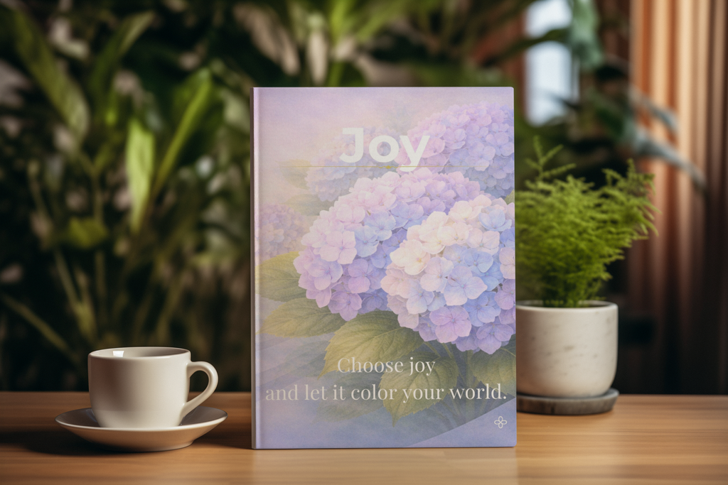 Joy, Inspirational Journal, 6"x9" College Ruled Motivational Blank Notebook, Paperback, Hardcover, Spiral Bound