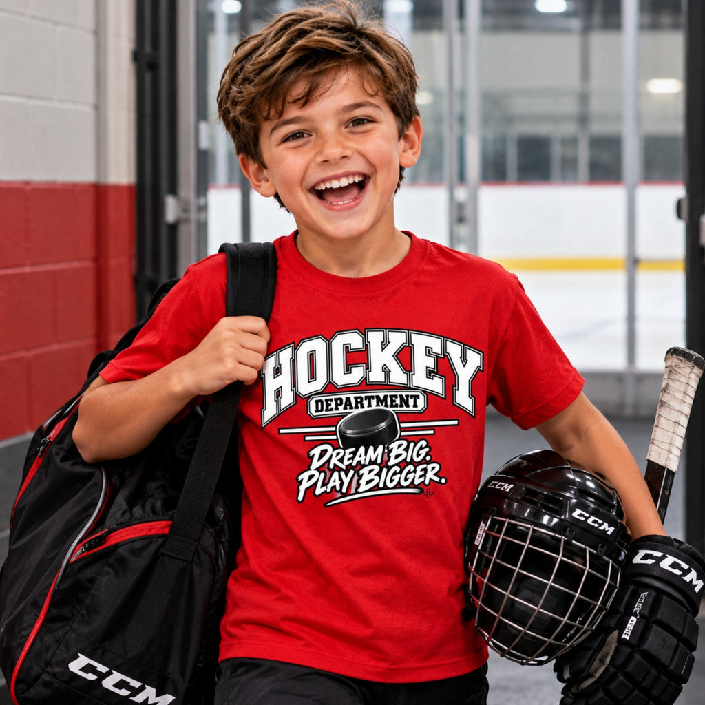 Hockey Department Youth T-Shirt lifestyle photo
