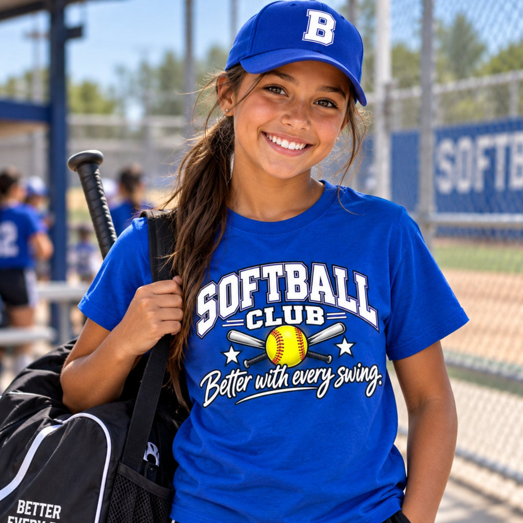 Softball Club Youth T-Shirt lifestyle photo