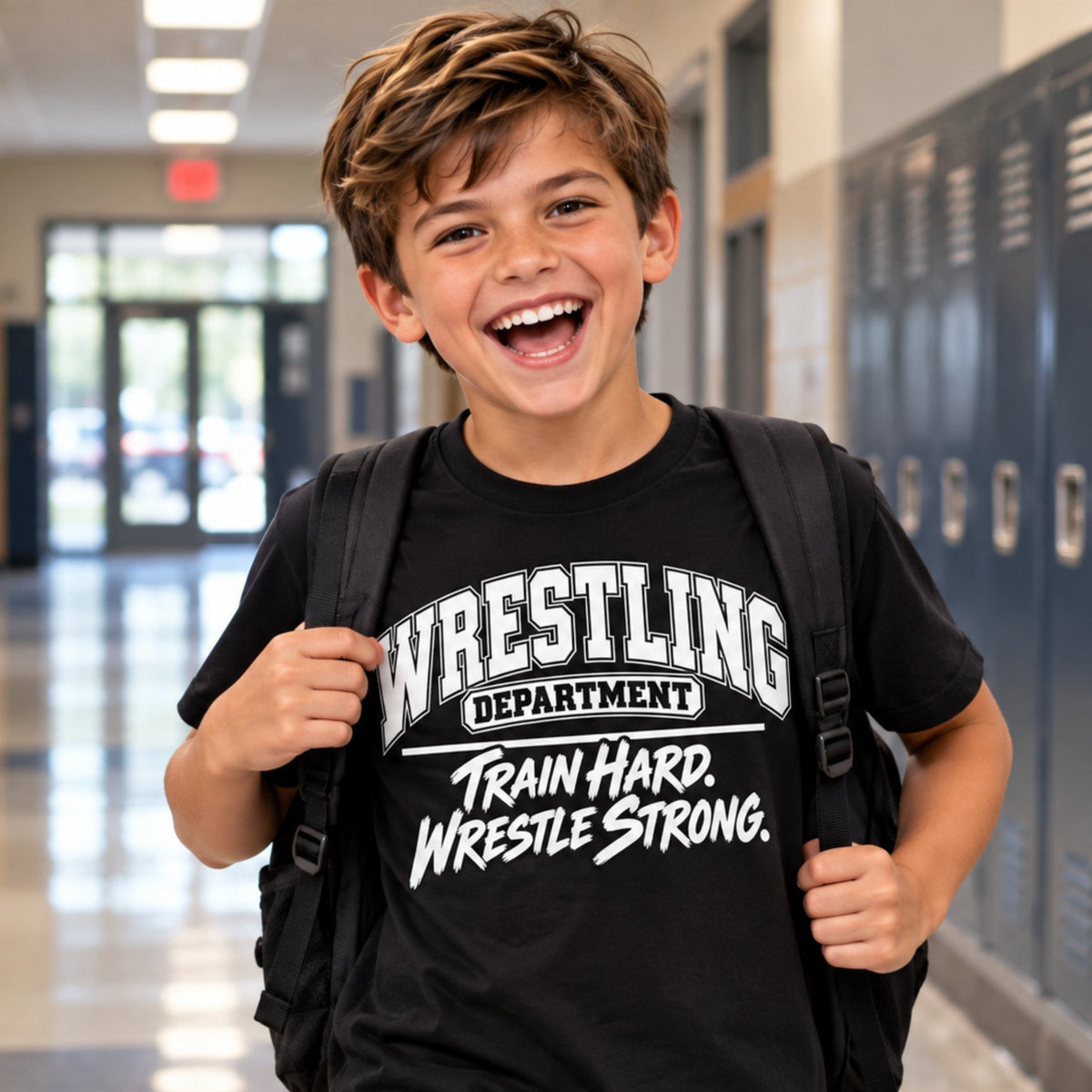 Wrestling Department Youth T-Shirt lifestyle photo