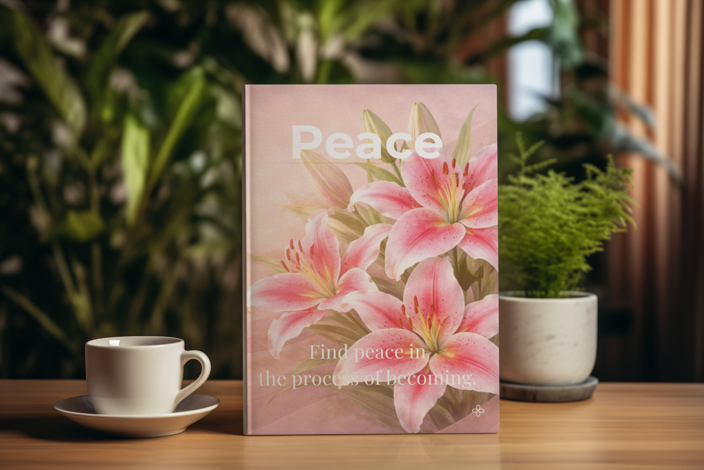 Peace, Inspirational Journal, 6"x9" College Ruled Motivational Blank Notebook, Paperback, Hardcover, Spiral Bound