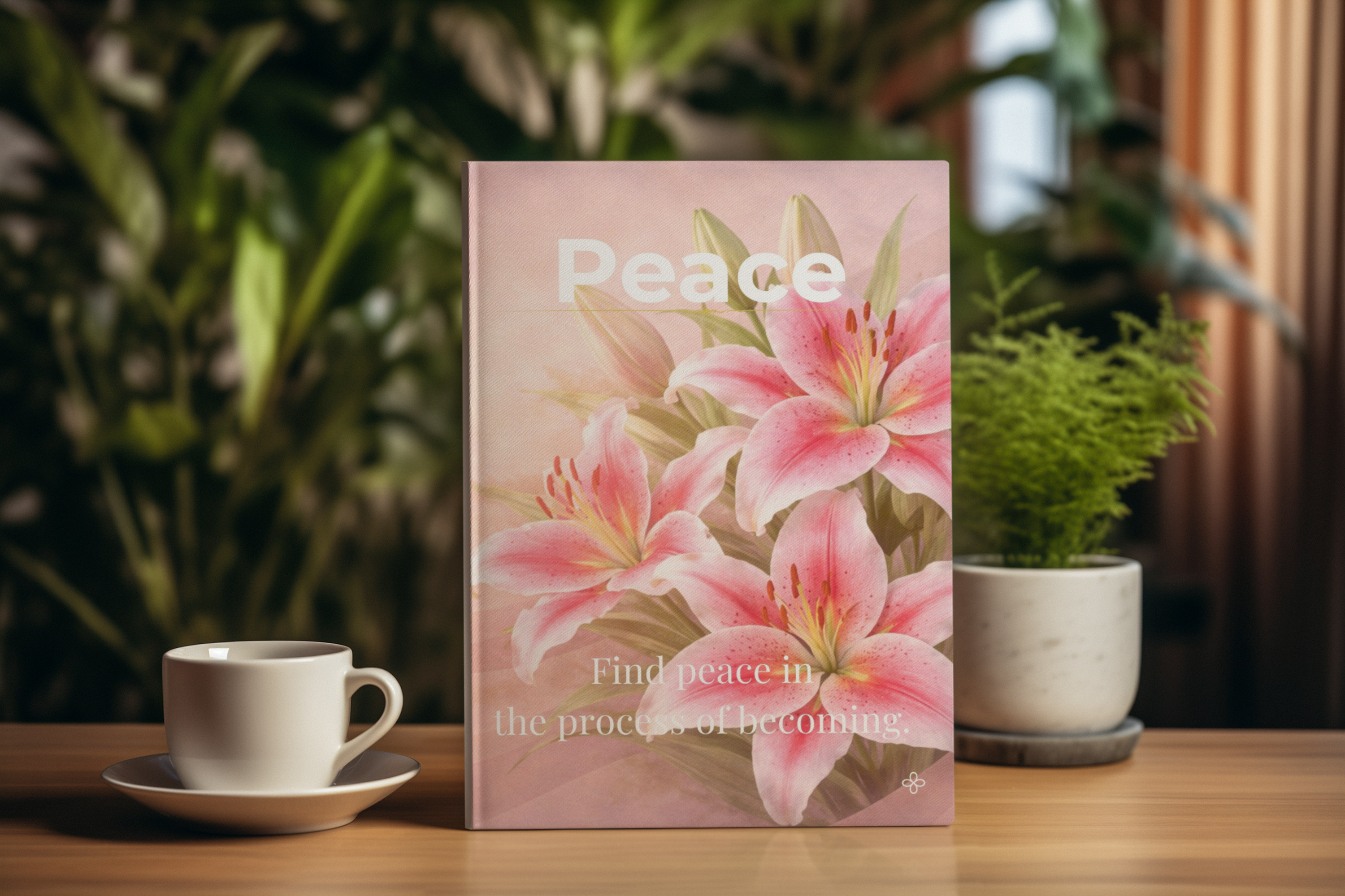 Peace, Inspirational Journal, 6"x9" College Ruled Motivational Blank Notebook, Paperback, Hardcover, Spiral Bound