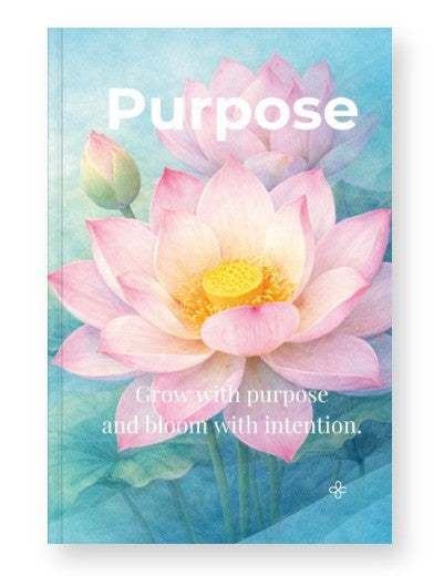 Purpose, Inspirational Journal, 6"x9" College Ruled Motivational Blank Notebook, Paperback