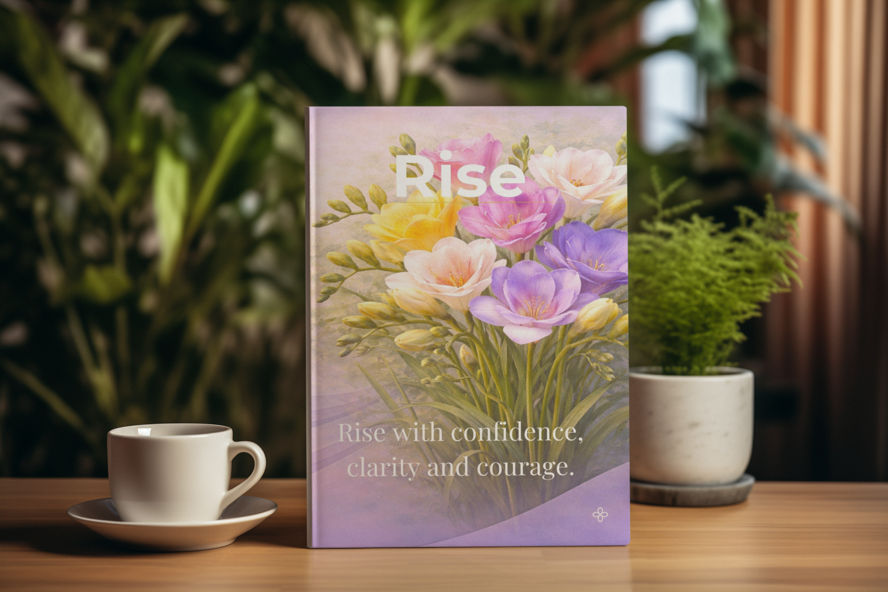 Rise, Inspirational Journal, 6"x9" College Ruled Motivational Blank Notebook, Paperback