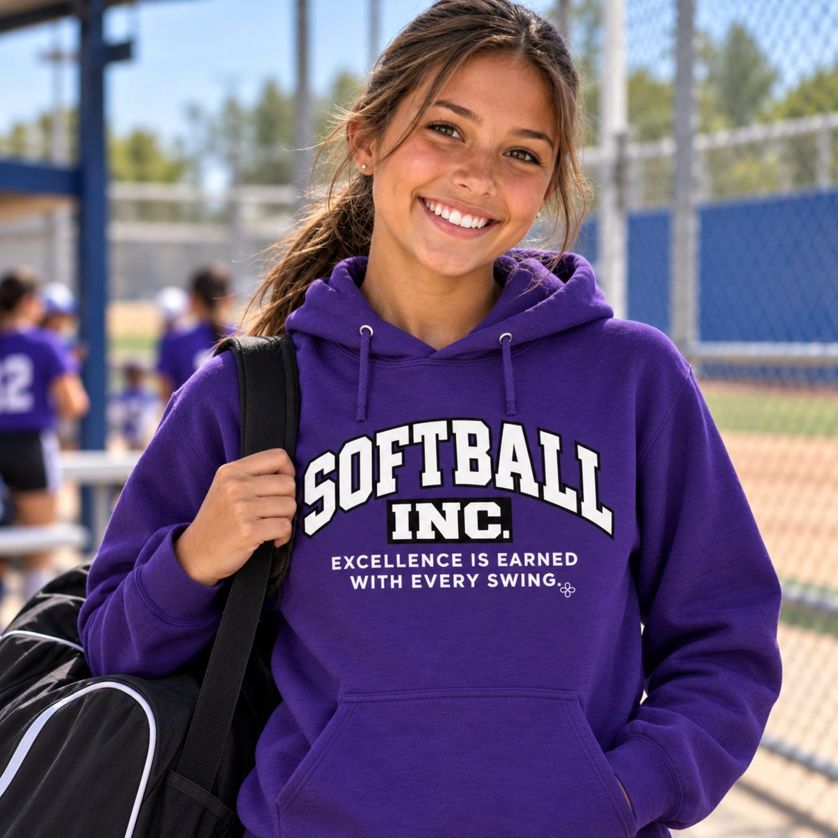 Softball Inc. Hoodie lifestyle photo