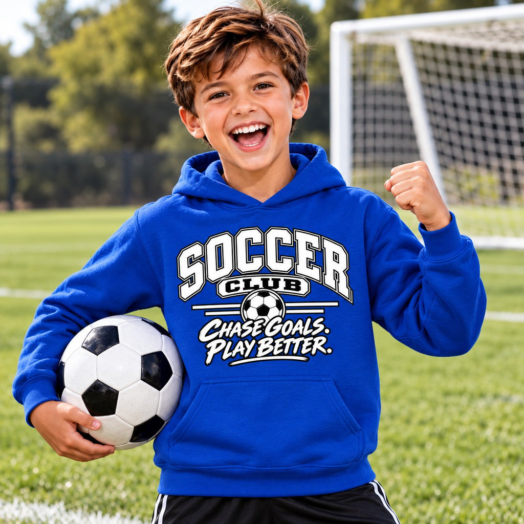 Soccer Club Youth Hoodie lifestyle photo