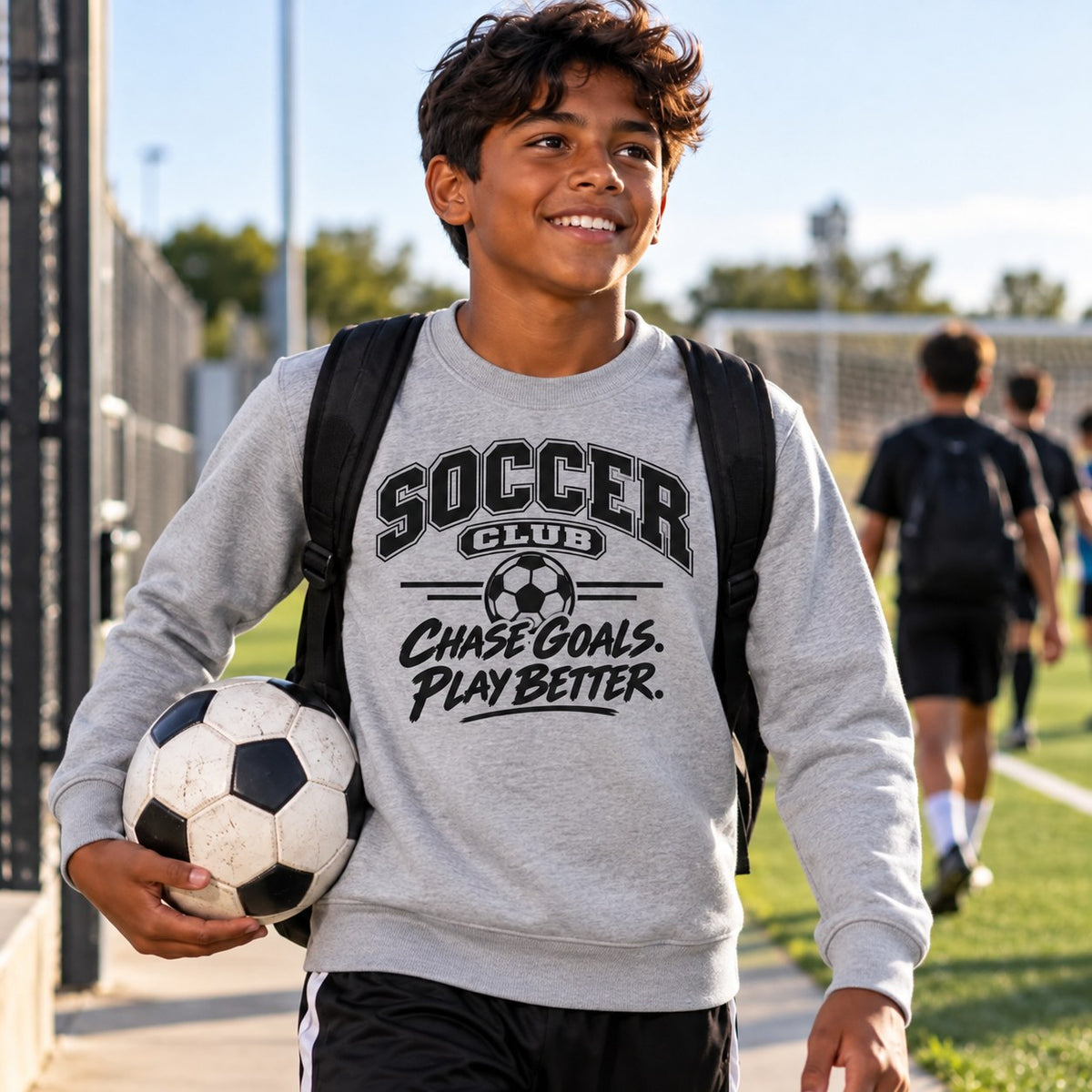 Soccer Club Youth Sweatshirt lifestyle photo