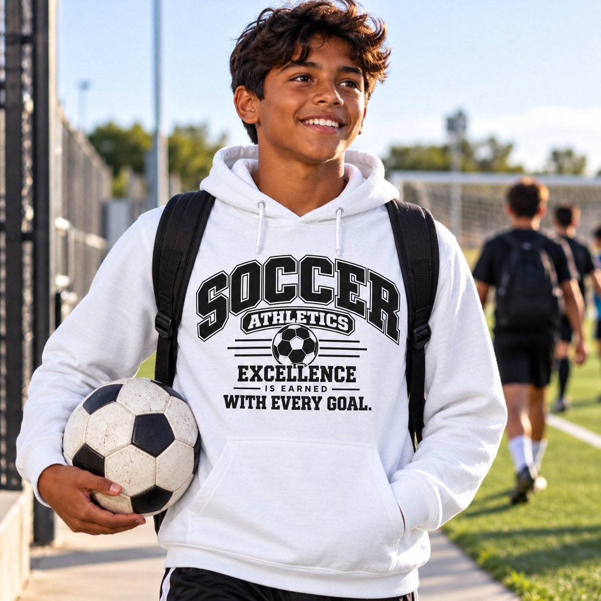 Soccer Athletics Youth Hoodie lifestyle photo