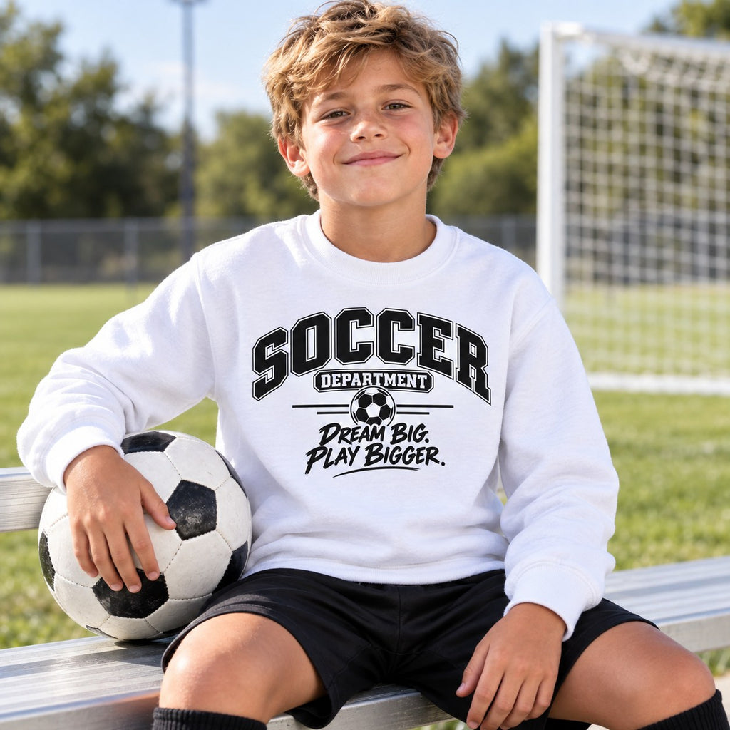 Soccer Department Youth Sweatshirt lifestyle photo