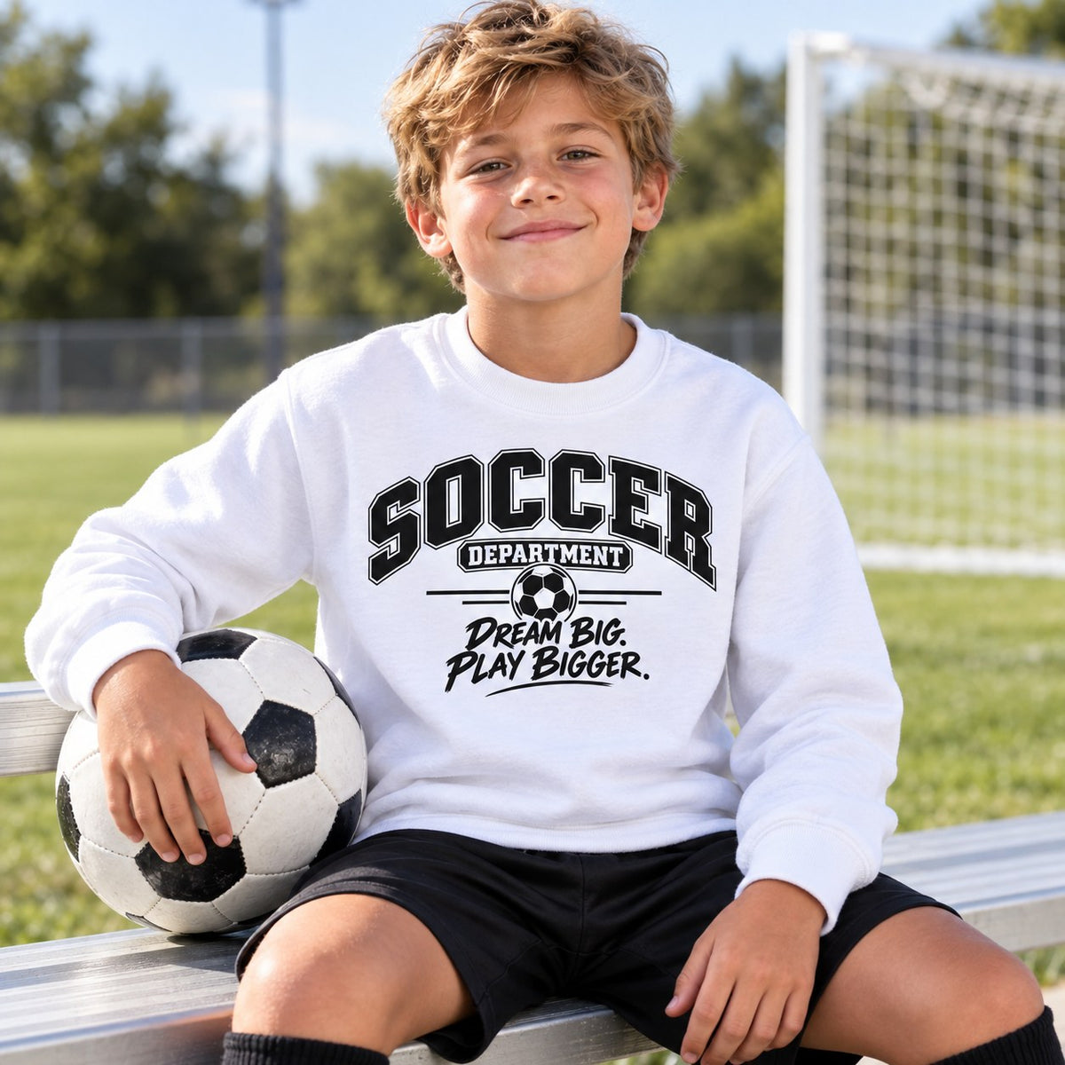 Soccer Department Youth Sweatshirt lifestyle photo