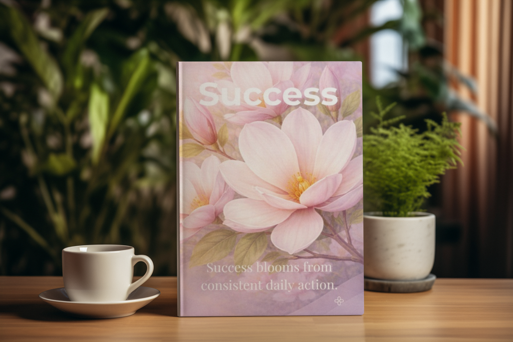 Success, Inspirational Journal, 6"x9" College Ruled Motivational Blank Notebook, Paperback, Hardcover and Spiral Bound