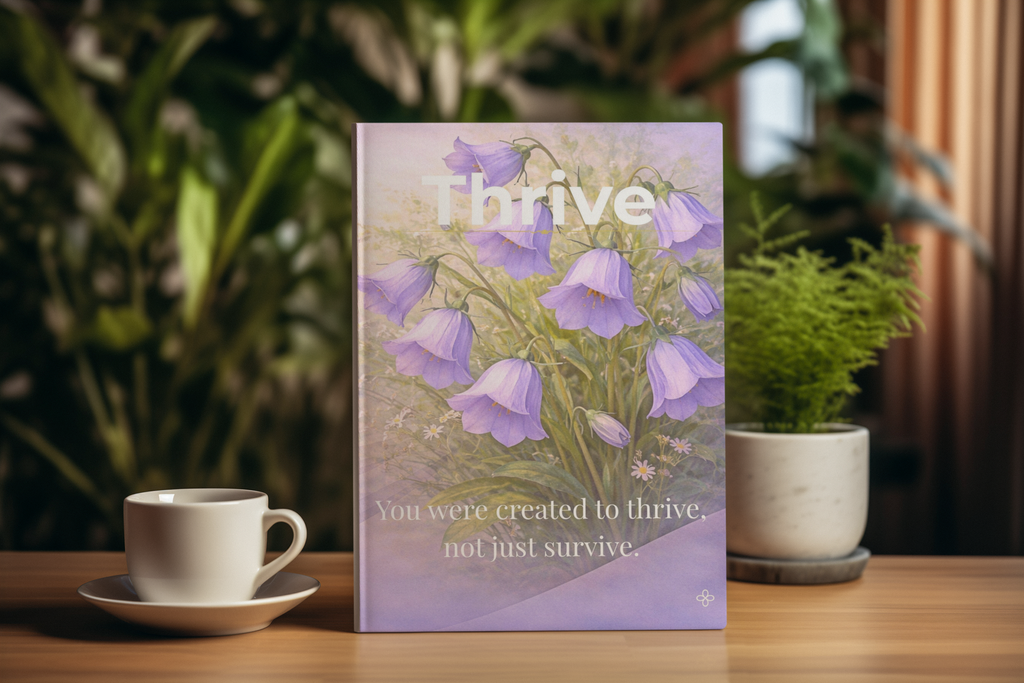 Thrive, Inspirational Journal, 6"x9" College Ruled Motivational Blank Notebook, Paperback, Hardcover and Spiral Bound