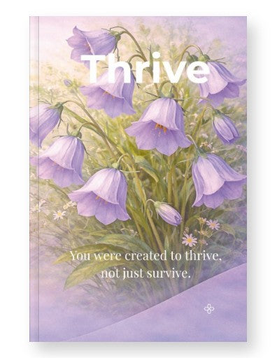 Thrive, Inspirational Journal, 6"x9" College Ruled Motivational Blank Notebook, Paperback