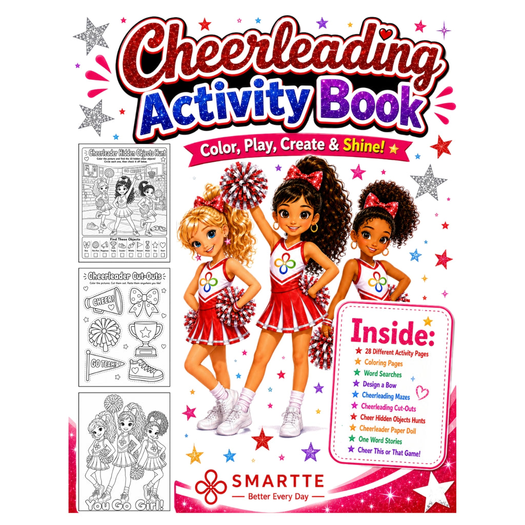 Cheerleading Activity Book Printable | 28 Pages, Games, Coloring (Digital Download)