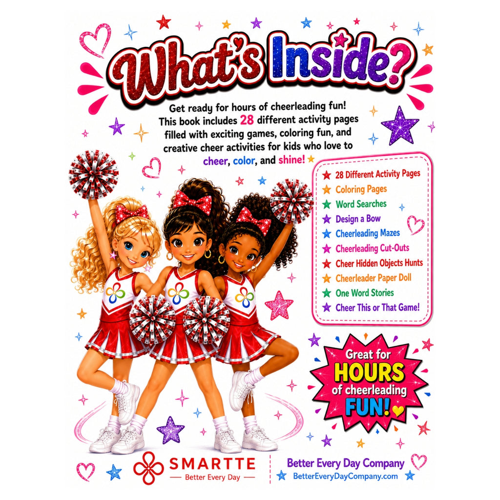 Cheerleading Activity Book Printable | 28 Pages, Games, Coloring (Digital Download)