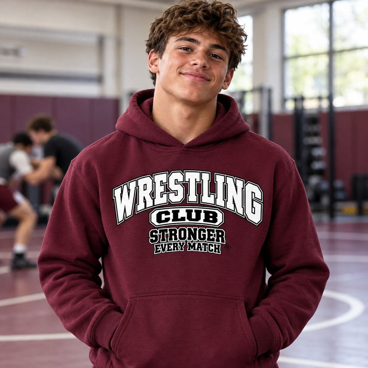 Wrestling Club Hoodie lifestyle photo