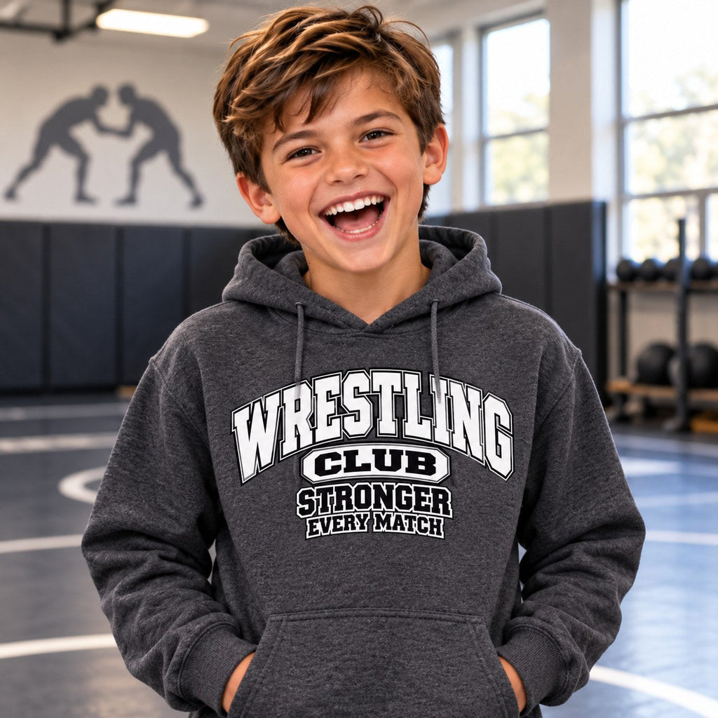 Wrestling Club Youth Hoodie lifestyle photo