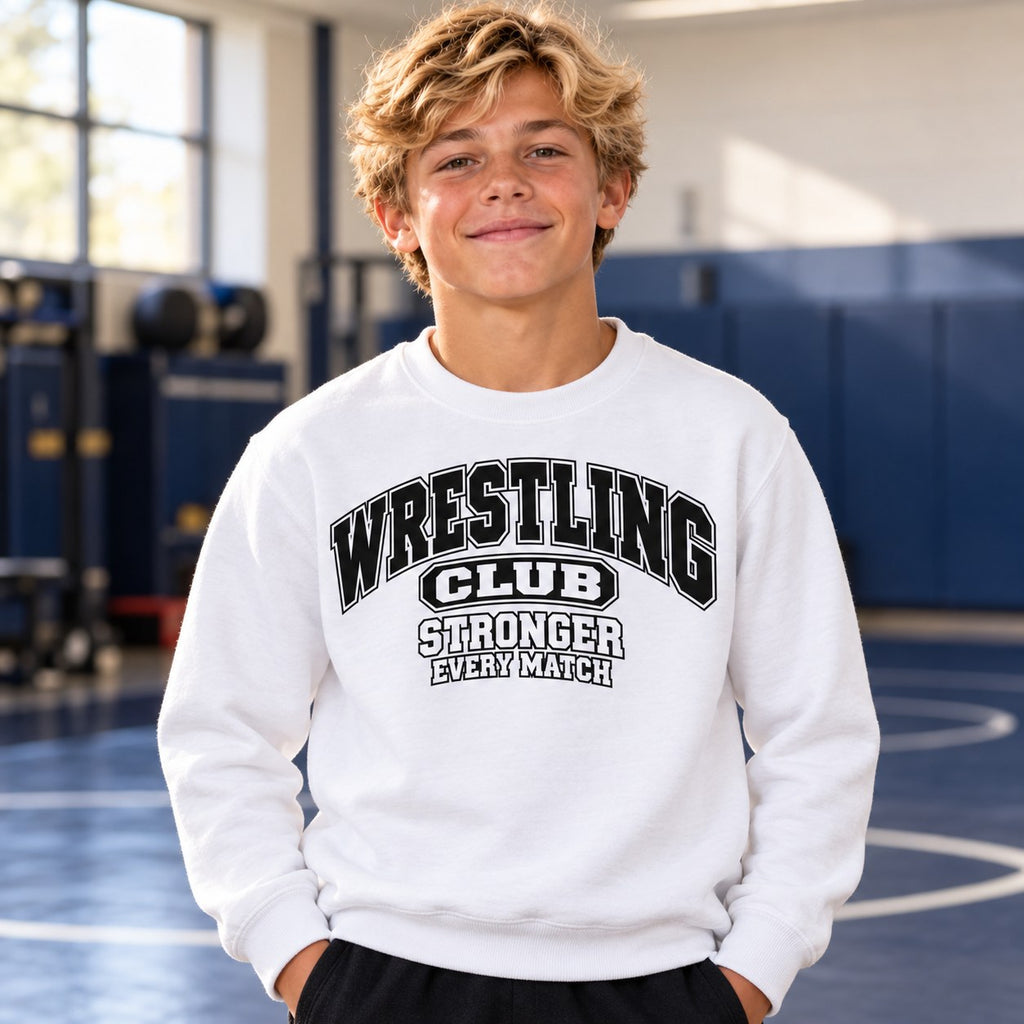 Wrestling Club Youth Sweatshirt lifestyle photo