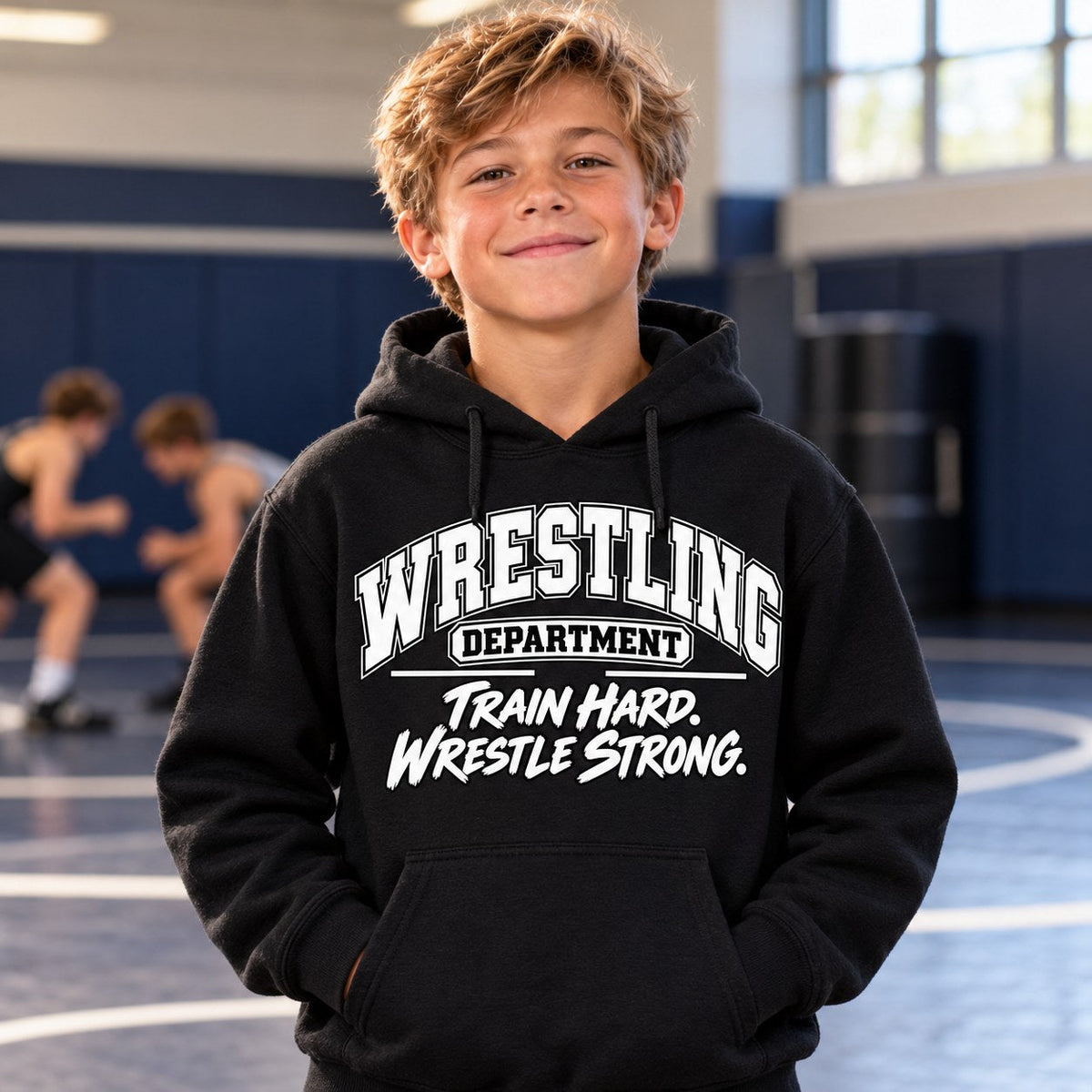 Wrestling Department Youth Hoodie lifestyle photo