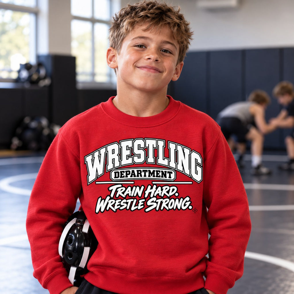 Wrestling Department Youth Sweatshirt lifestyle photo