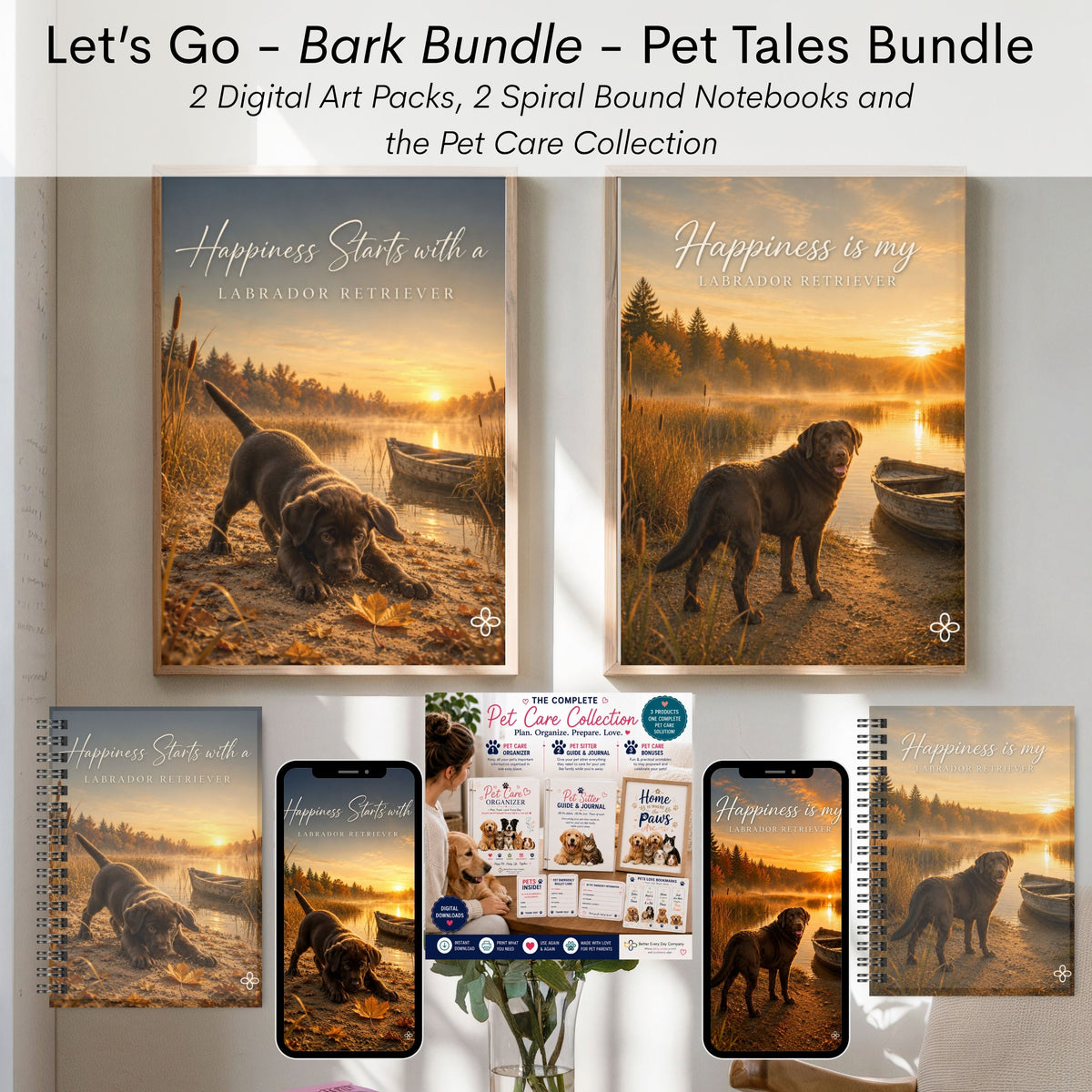 Chocolate Lab - Bark Bundle - Let's Go Pet Tales Digital and Journal Bundle