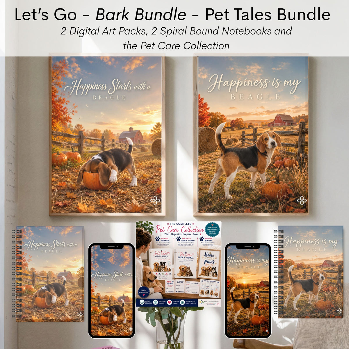 Beagle - Bark Bundle - Let's Go Pet Tales Digital and Journal Bundle