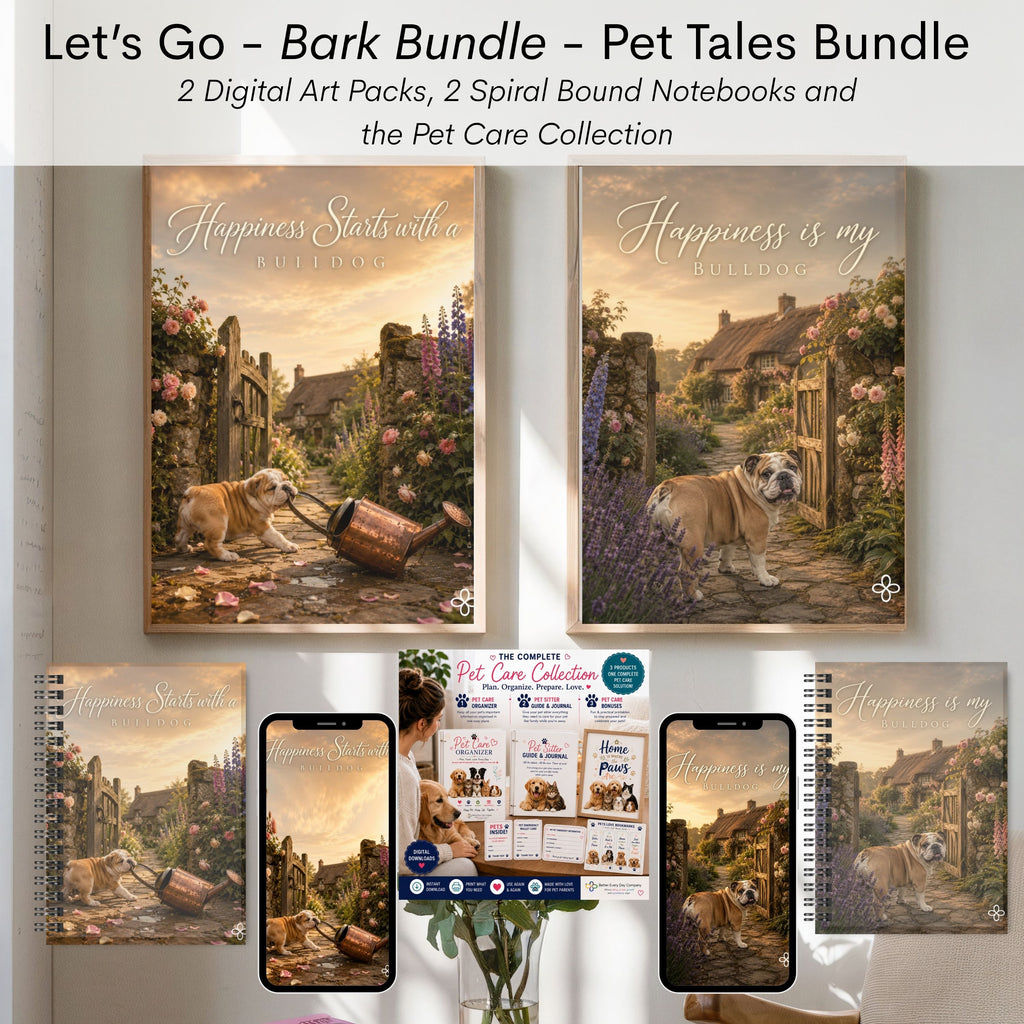 Bulldog - Bark Bundle - Let's Go Pet Tales Digital and Journal Bundle
