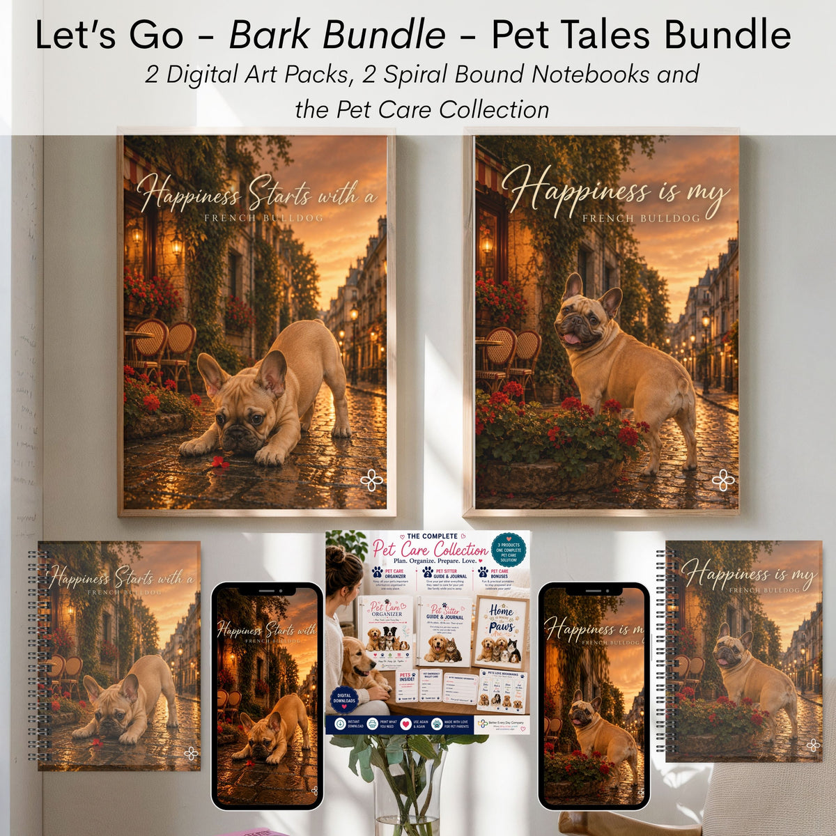 French Bulldog - Bark Bundle - Let's Go Pet Tales Digital and Journal Bundle