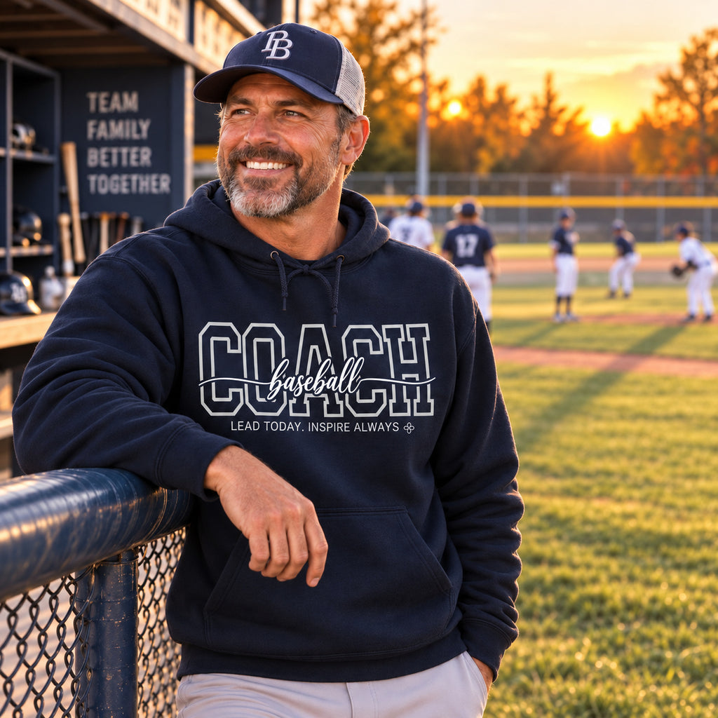 Baseball Coach Hoodie - full photo