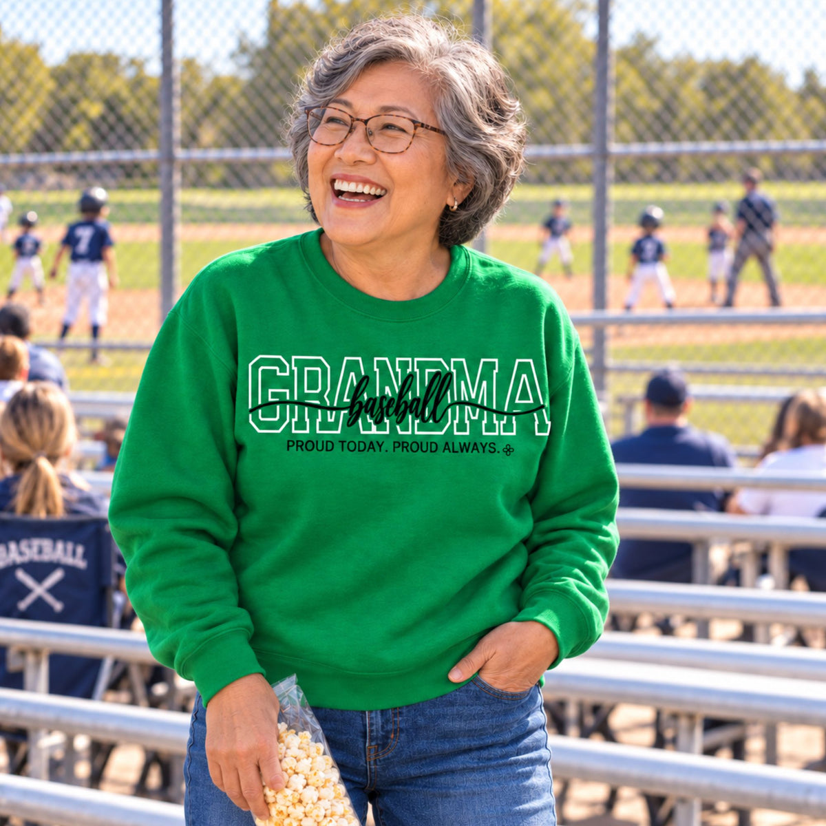 baseball grandma sweatshirt full