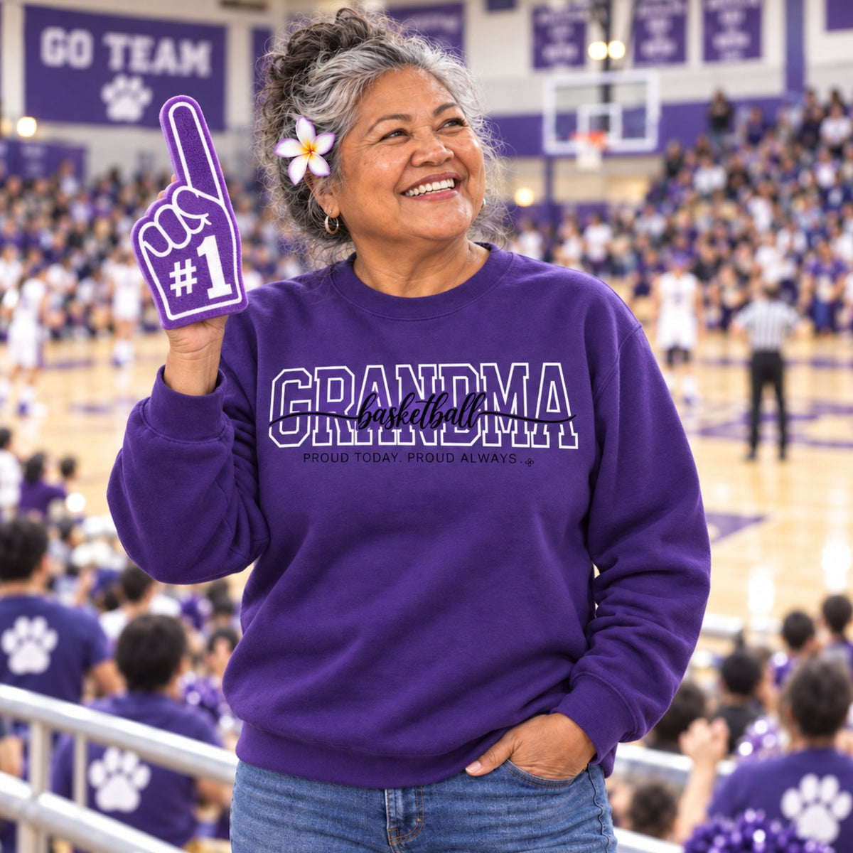 basketball grandma sweatshirt full