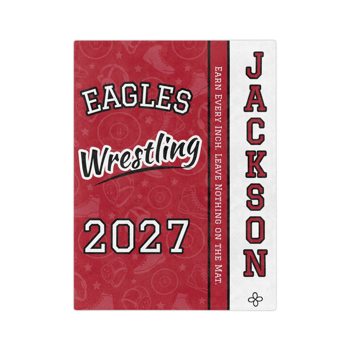 Personalized Wrestling Blanket - Varsity Split Design | Custom Team Name, Class Year or Number & Wrestler Name | Wrestler, Senior Night Gift | Plush Throw