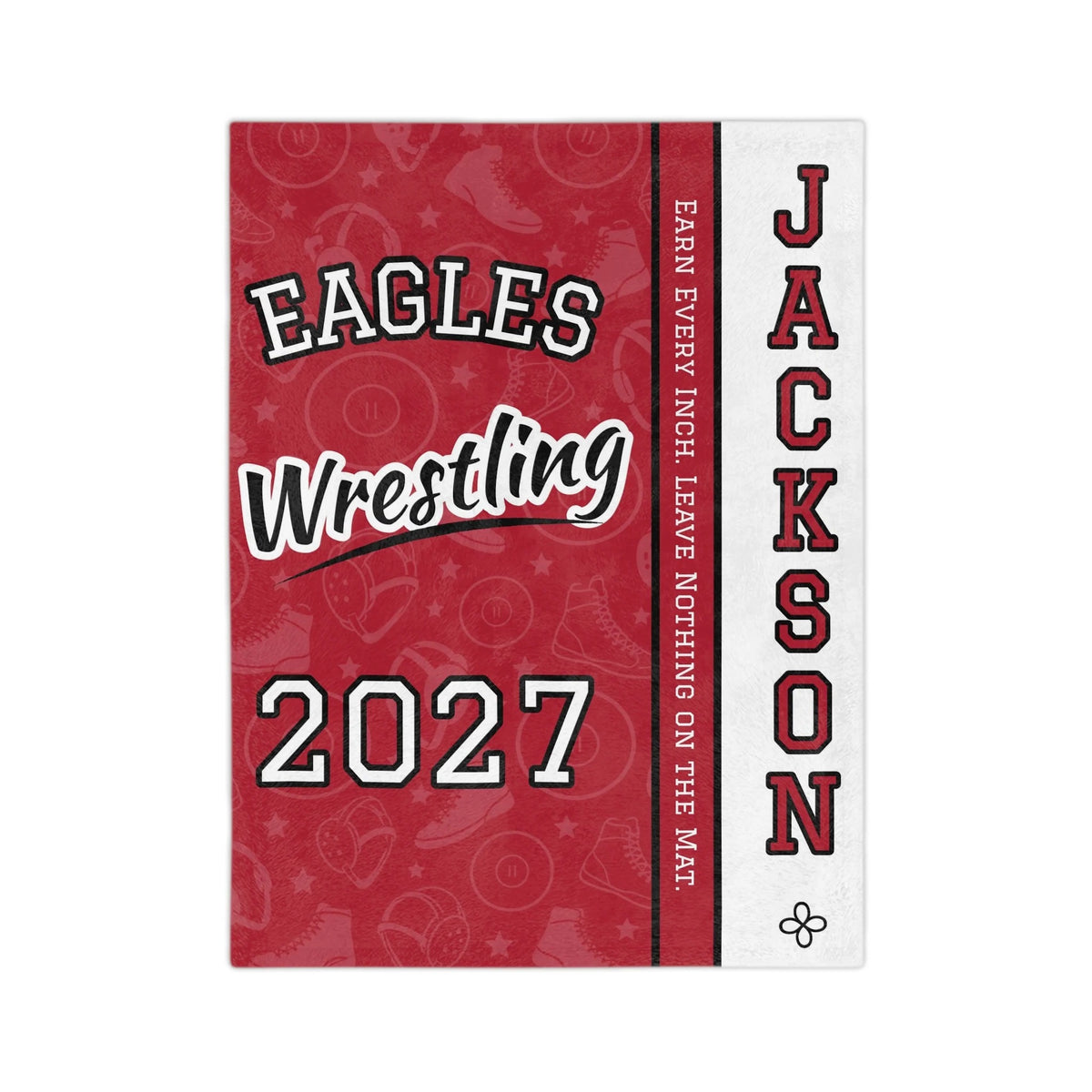 Personalized Wrestling Blanket - Varsity Split Design | Custom Team Name, Class Year or Number & Wrestler Name | Wrestler, Senior Night Gift | Plush Throw