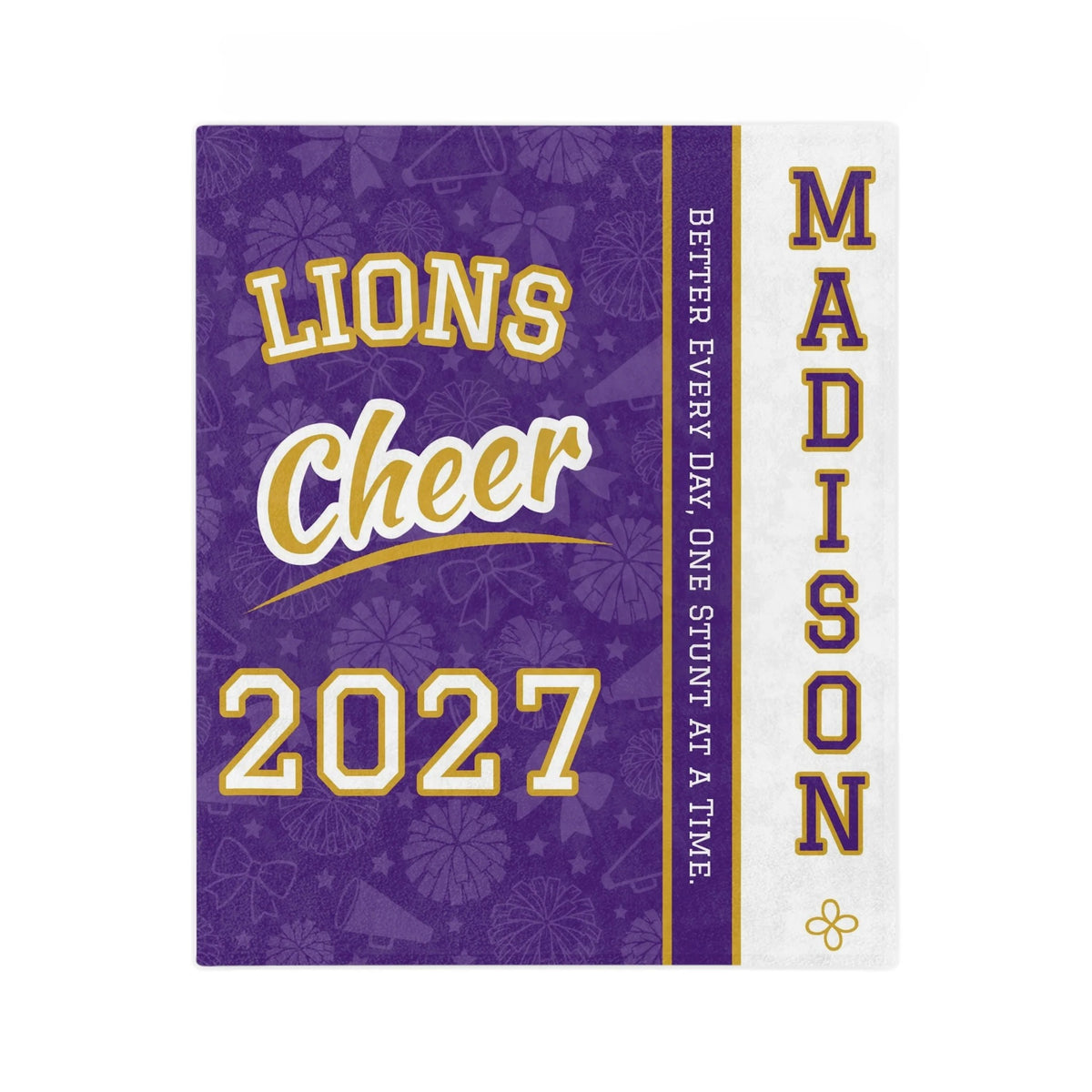 Personalized Cheer Blanket - Varsity Split Design | Custom Team Name, Class Year & Cheerleader Name | Cheerleader, Senior Night Gift | Plush Throw