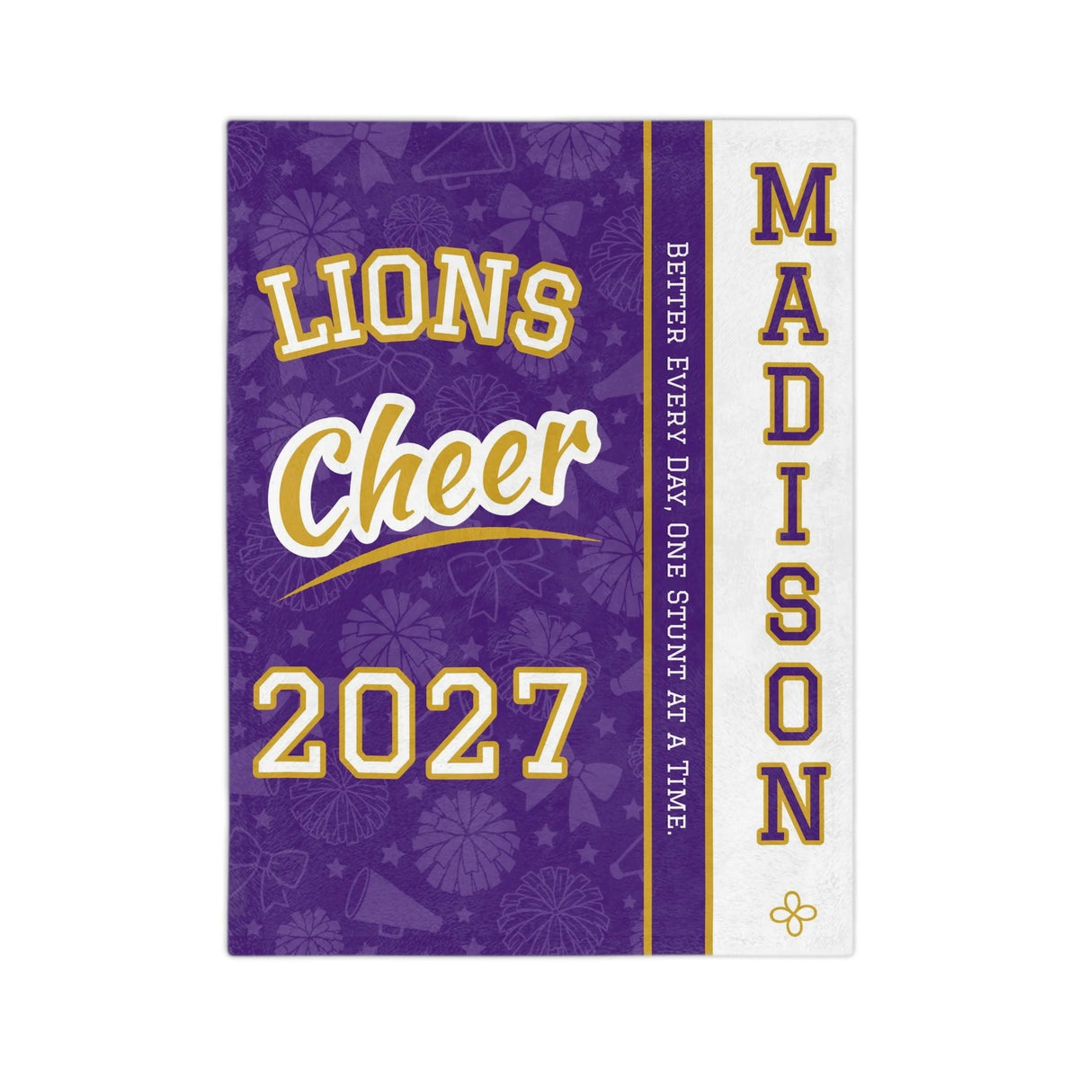 Personalized Cheer Blanket - Varsity Split Design | Custom Team Name, Class Year & Cheerleader Name | Cheerleader, Senior Night Gift | Plush Throw