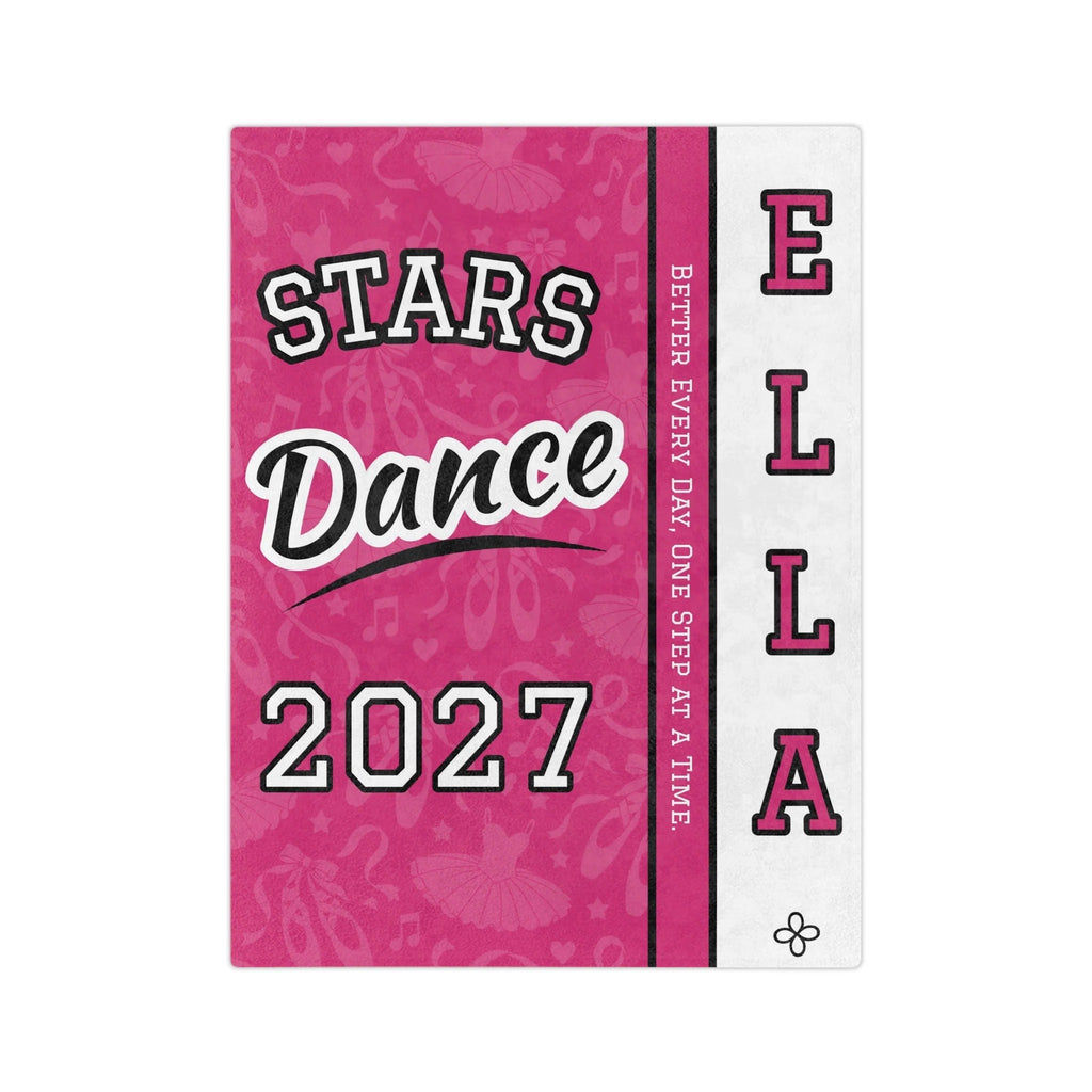 Personalized Dance Blanket - Varsity Split Design | Custom Team Name, Class Year & Dancer Name | Dancer, Recital Gift | Plush Throw