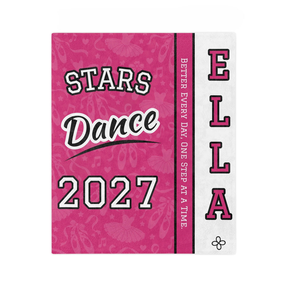 Personalized Dance Blanket - Varsity Split Design | Custom Team Name, Class Year & Dancer Name | Dancer, Recital Gift | Plush Throw