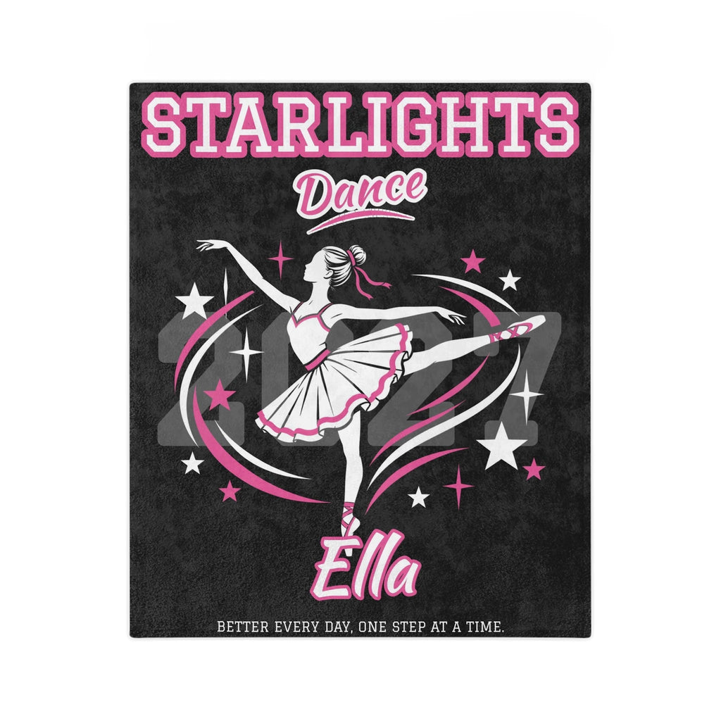 Personalized Dance Blanket - Player Spotlight Design | Custom Team Name, Class Year & Dancer Name | 2 Styles, Your Team Colors | Plush Throw
