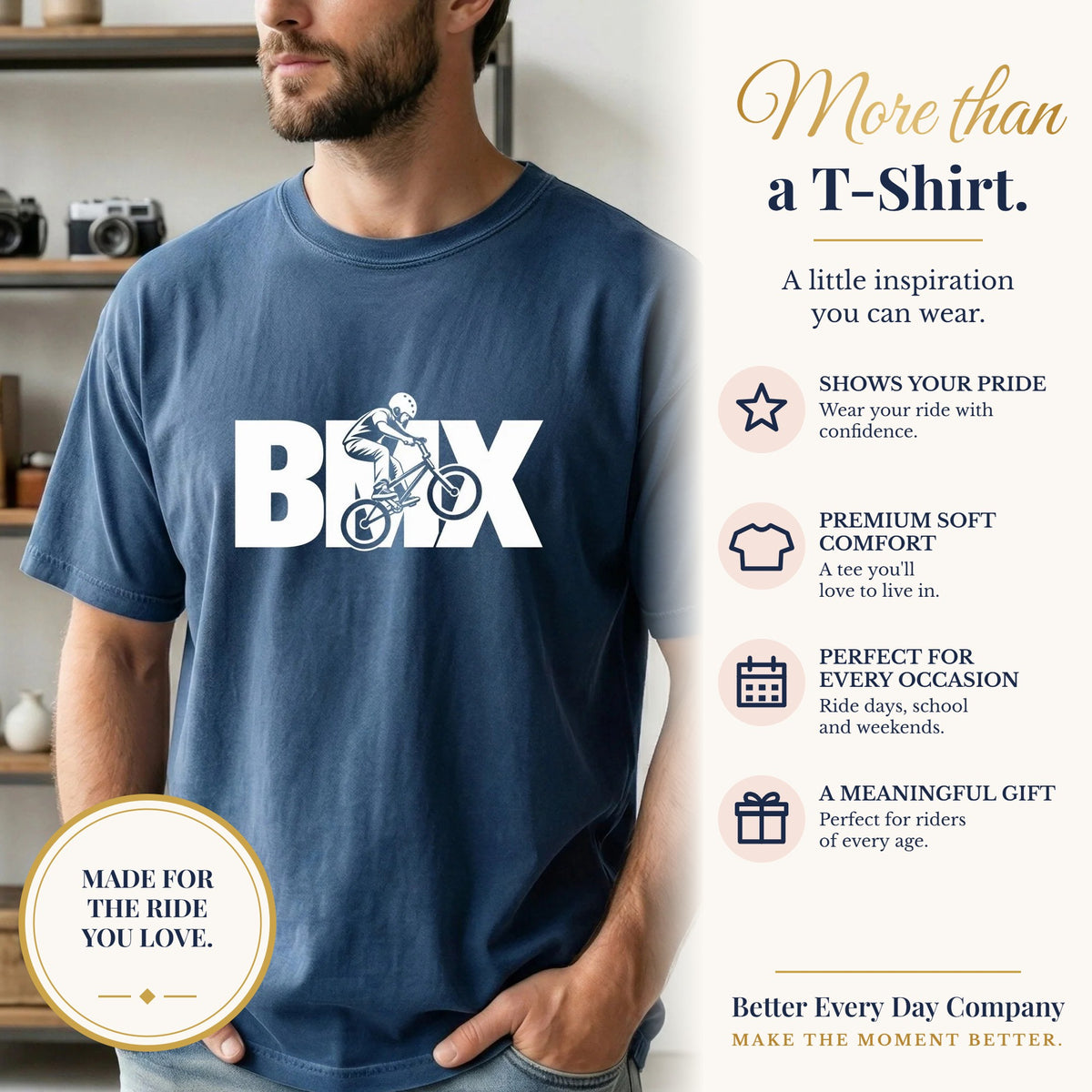 BED-SET-v1 banner | BMX T-Shirt | BMX Rider Graphic | Comfort Colors Tee
