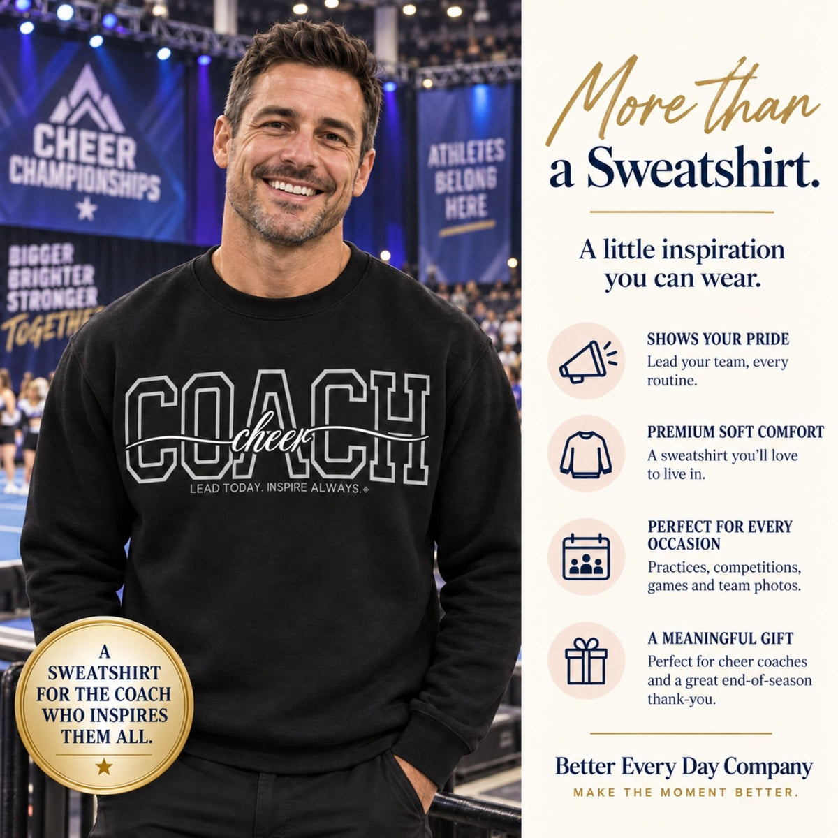 cheer coach sweatshirt main