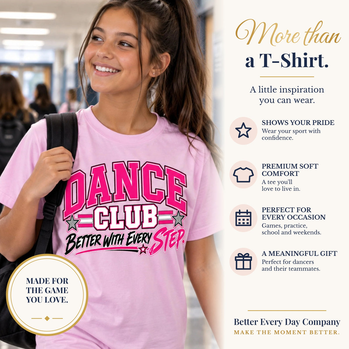 BED-SET-v1 banner | Dance Club T-Shirt | Better With Every Step | Dance Comfort Colors Tee